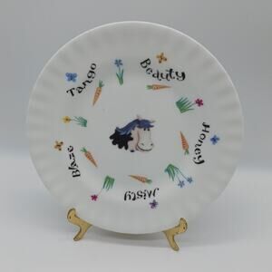 Cute Roy Kirkham China Horse Salad Plate Carrots Flowers Childrens Blaze Misty